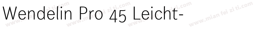 Wendelin Pro 45 Leicht字体转换